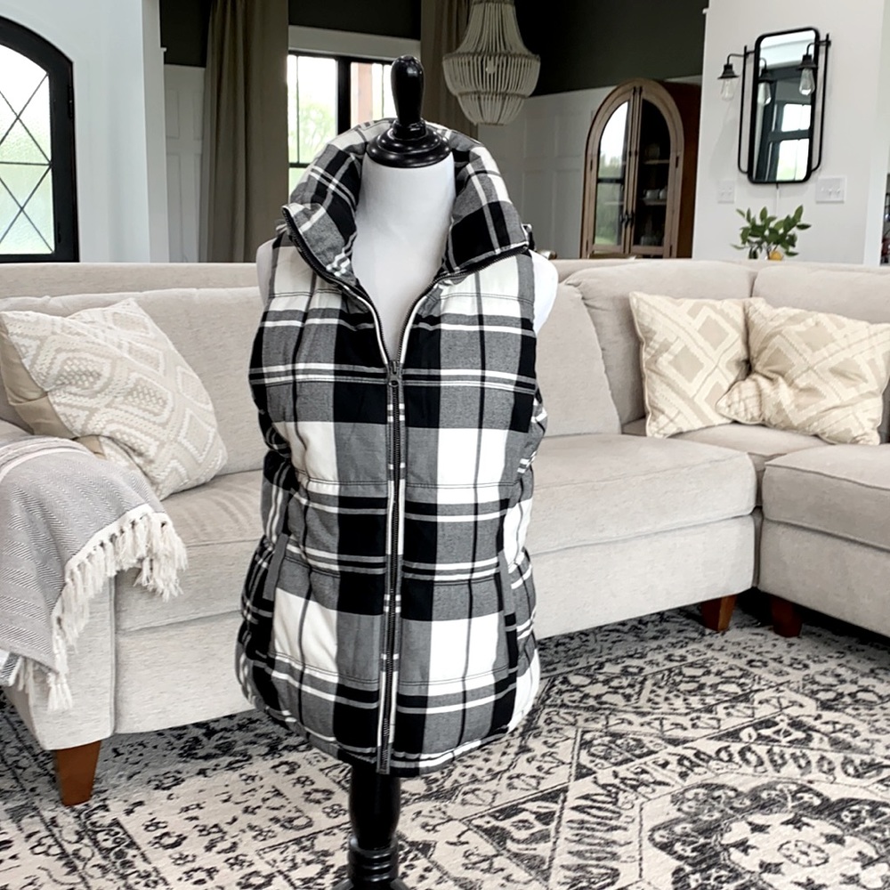 Buffalo plaid vest